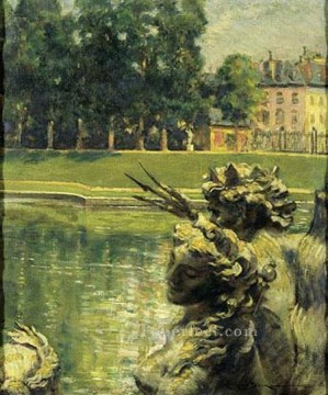 湖池の滝 Painting - ネプチューン盆地 ベルサイユ 印象派の風景 ジェームズ キャロル ベックウィズ